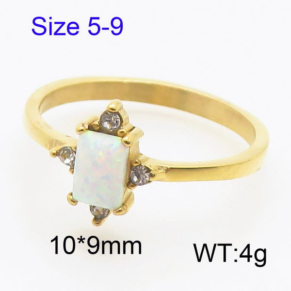 Kalen Rectangle Opal Ring for Women