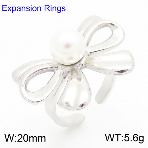 Kalen Adjustable Knot Pearl Open Rings for Women