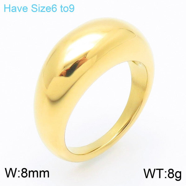 Kalen Stainless Steel Dome Ring for Women