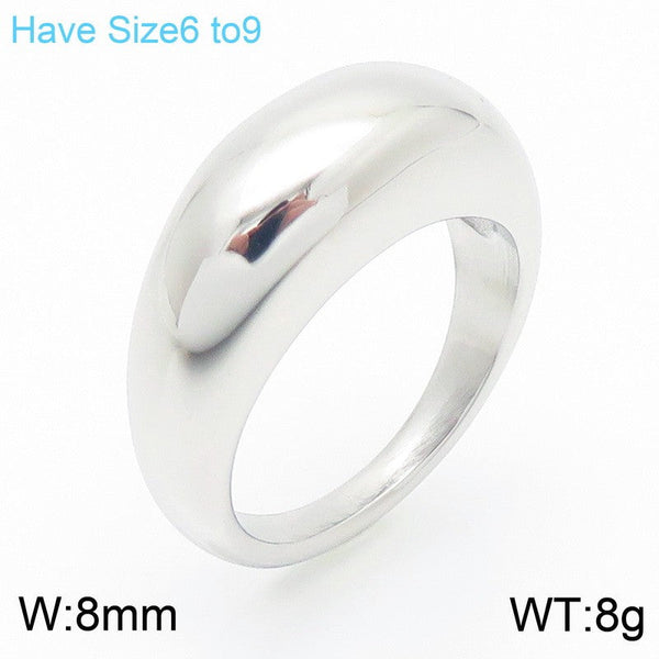 Kalen Stainless Steel Dome Ring for Women