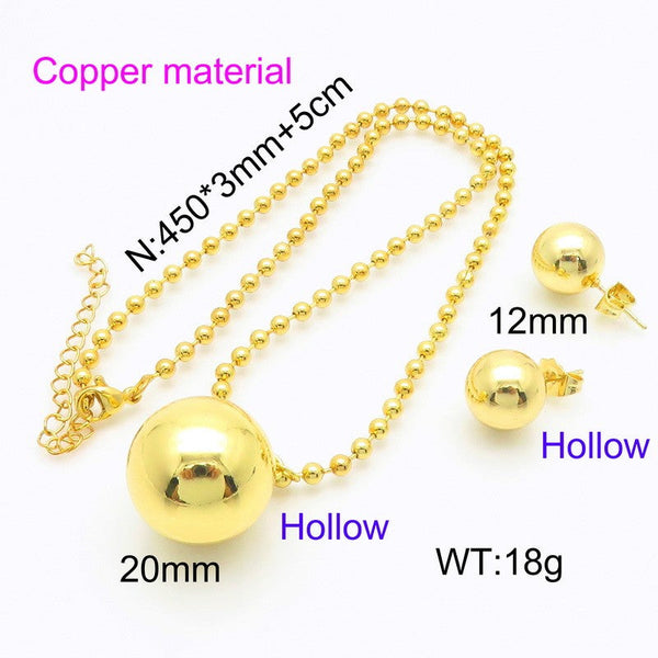 Kalen Ball Earrings Pendant Necklace Jewelry Set Wholesale