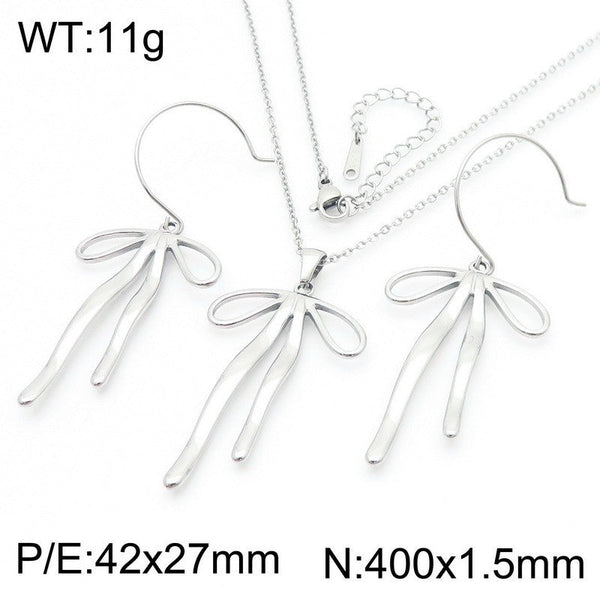 Kalen Knot Earrings Pendant Necklace Jewelry Set for Women