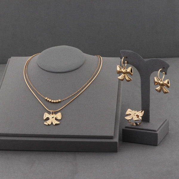 Kalen Knot Ring Earring Pendant Necklace Jewelry Set Wholesale