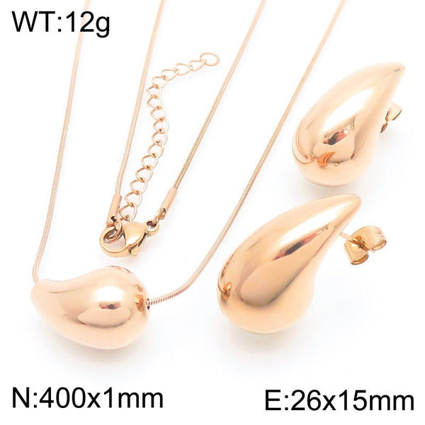 Kalen Waterdrop Pendant Necklace Earrings for Women