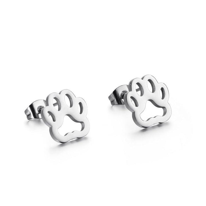 Kalen Stainless Steel Cute Paw Stud Earrings for Women - kalen