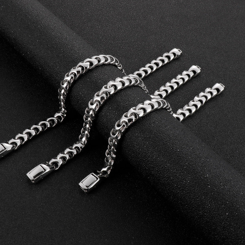 Kalen 9mm Wholesale Curb Cuban Chain Necklace Bracelet Jewelry Set - view 1