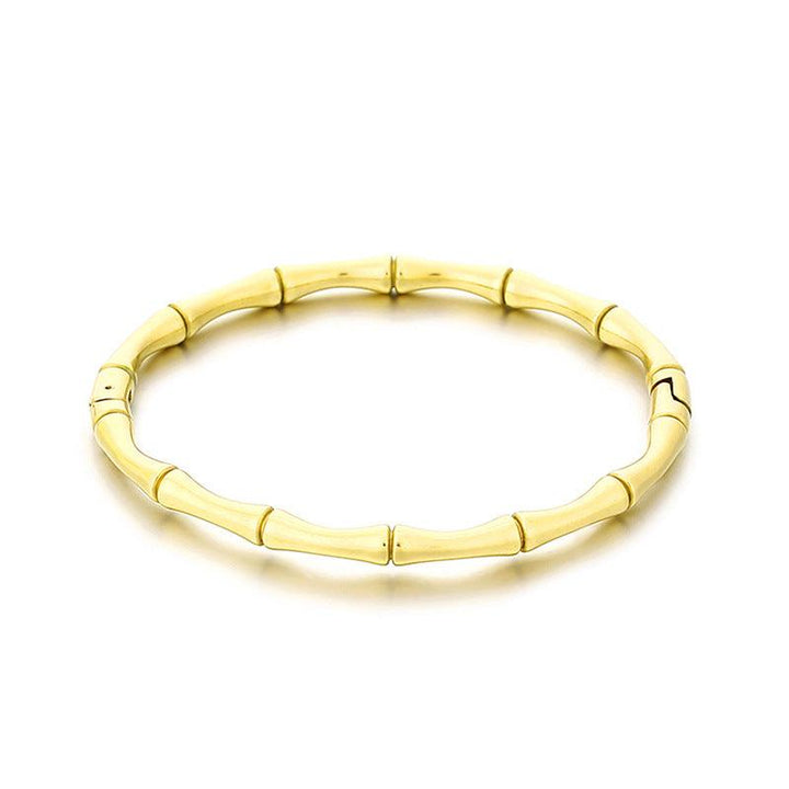 KALEN 4.5mm Stainless Steel Bamboo Bangles Bracelet For Women - kalen