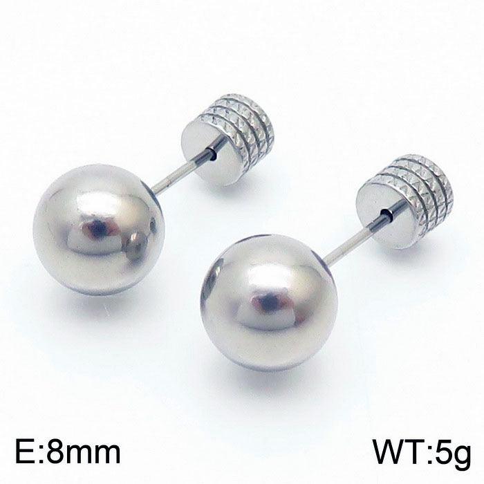 Kalen 4/6/8/10mm Stainless Steel Ball Stud Earrings - kalen