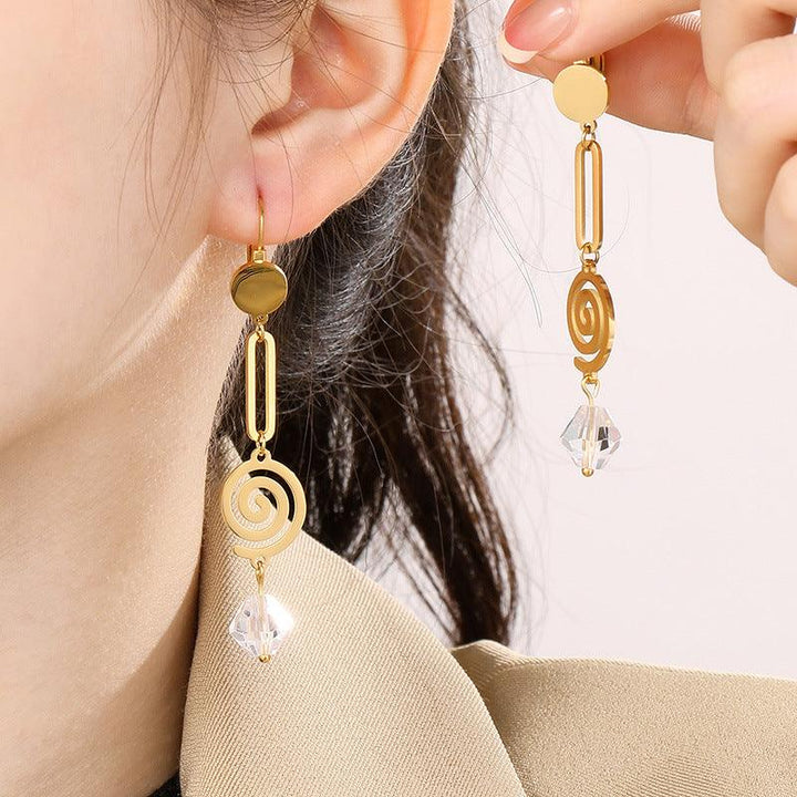 Kalen Stainless Steel Geometry Drop Earrings for Women - kalen