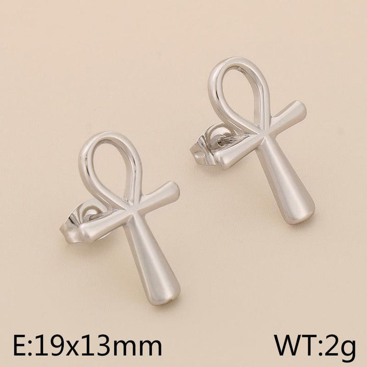 Kalen Stainless Steel Cross Stud Earrings for Women Factory Direct Price - kalen