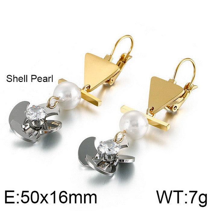 Kalen Stainless Steel Geometry Drop Earrings for Women - kalen