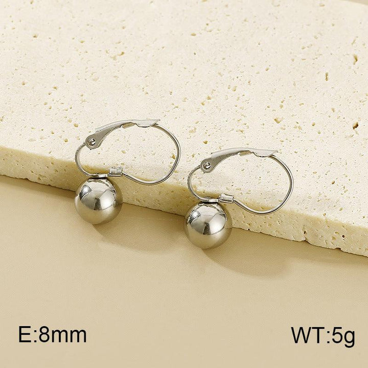 Kalen Stainless Steel Ball Wholesale Hoop Drop Earrings for Women - kalen