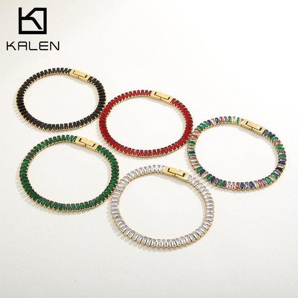 Kalen 6mm Stainless Steel Zircon Tennis Chain Wholesale Bracelet - kalen