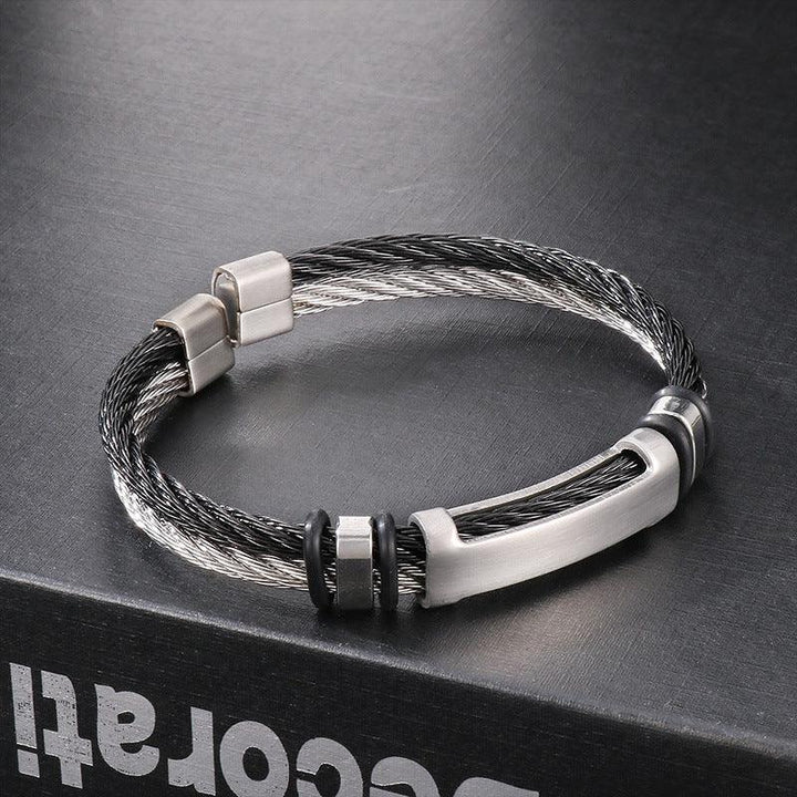 Kalen Stainless Steel Cuff Blank ID Bracelet Bangles for Men - kalen