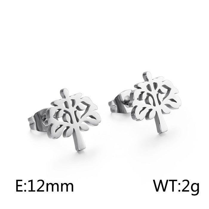 Kalen Stainless Steel Cute Tree Stud Earrings for Women - kalen