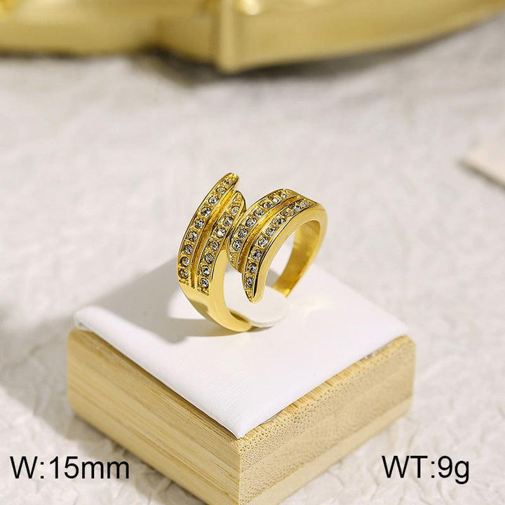 Kalen Wholesale Stainless Steel Zircon Pearl Rings For Women - kalen