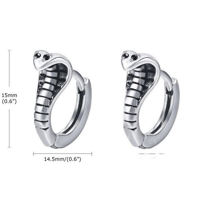 Kalen Retro Snake Cobra Animal Earrings for Men Women - kalen