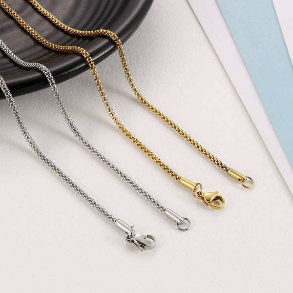 Stainless Steel Corn Chain Necklace