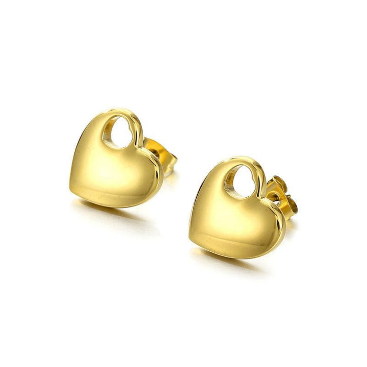 Kalen Wholesale Stainless Steel Heart Stud Earrings for Women - kalen