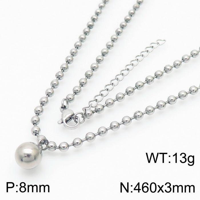 Kalen Stainless Steel 18K Gold Plated Bead Chain Ball Charm Wholesale Bracelets Necklace Jewelry Set for Women - kalen