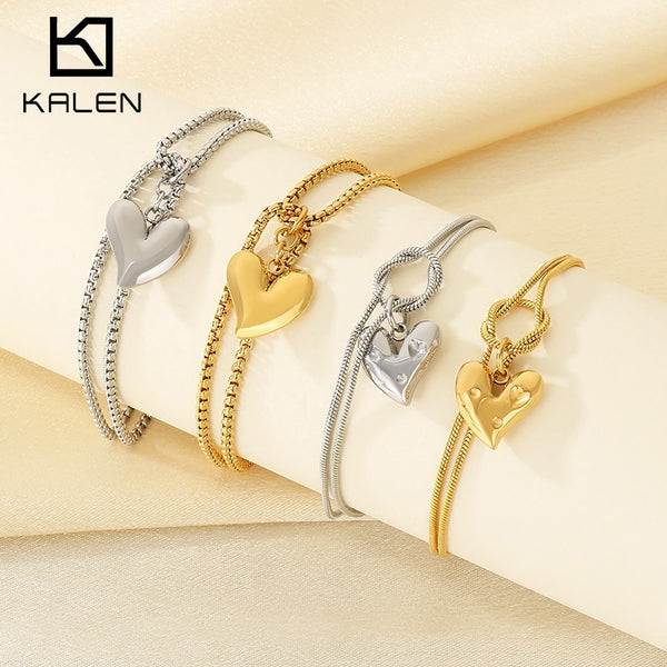 Double-layer Knot Snake Chain Stainless Steel Bracelet