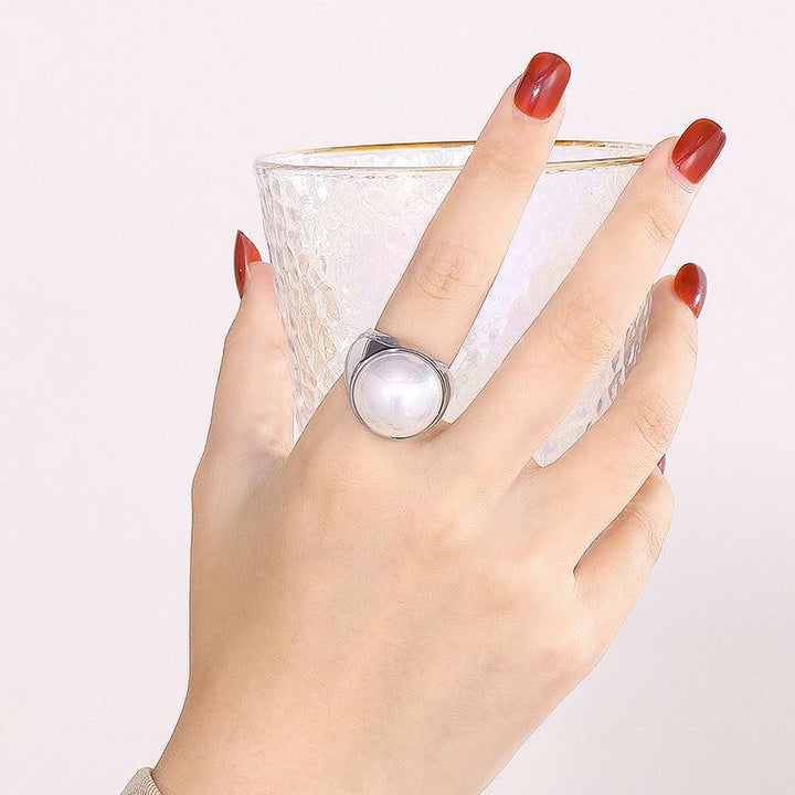 KALEN Wholesale Stainless Steel Pearl Rings For Women - kalen