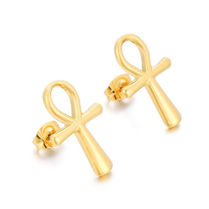 Kalen Stainless Steel Cross Stud Earrings for Women - kalen