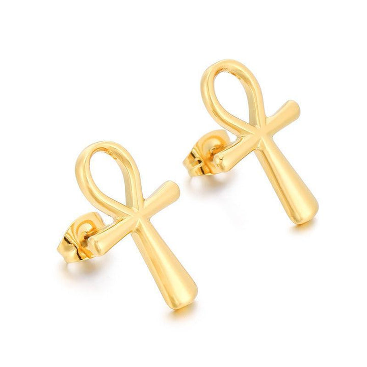 Kalen Stainless Steel Cross Stud Earrings for Women Factory Direct Price - kalen