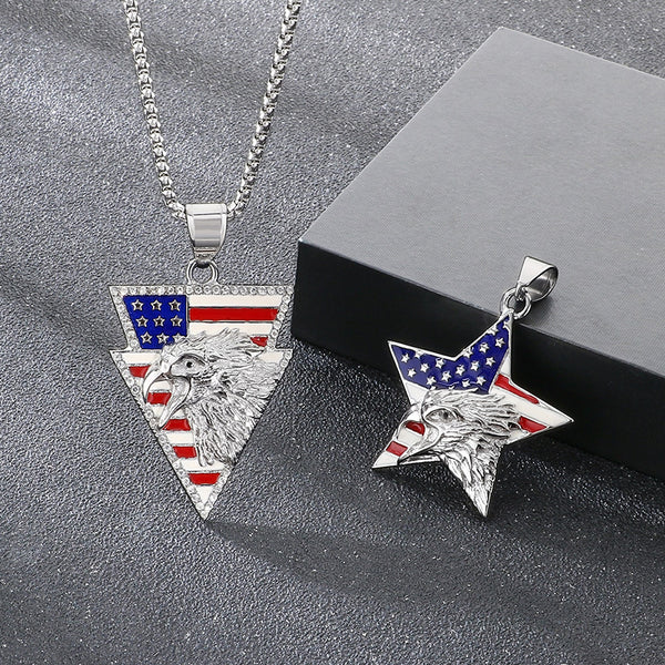 Hip-Hop Eagle Triangle Pendant