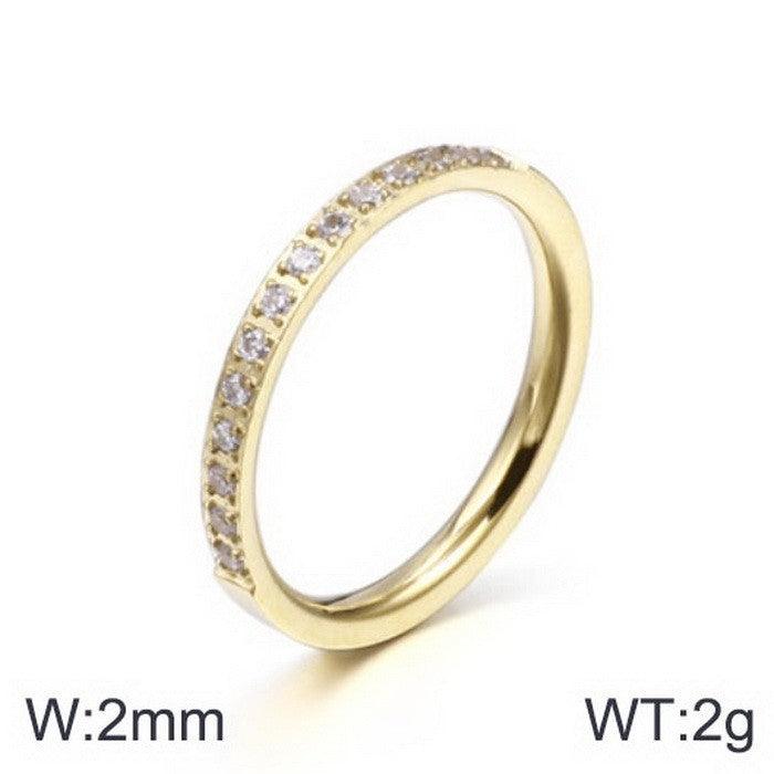 Kalen Wholesale Stainless Steel Zircon Rings for Women - kalen