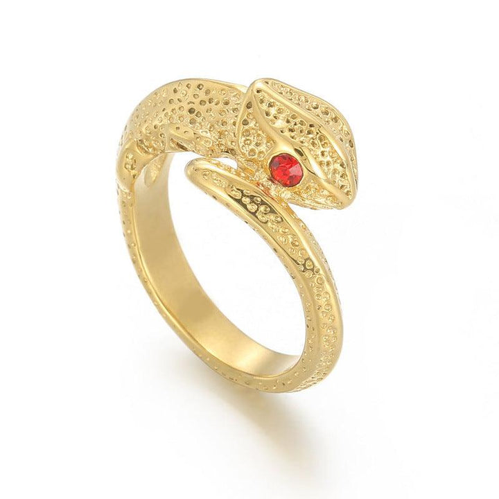 Kalen HipHop Wholesale Stainless Steel Gold Plated Zircon Ring for Women - kalen