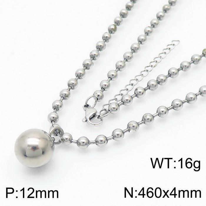 Kalen Stainless Steel 18K Gold Plated Bead Chain Ball Charm Wholesale Bracelets Necklace Jewelry Set for Women - kalen