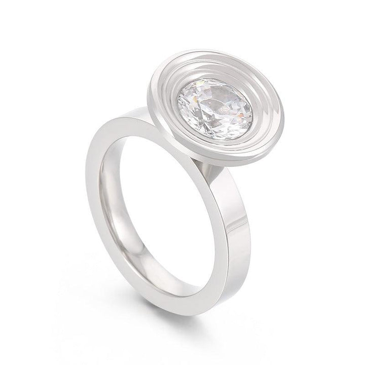 KALEN Wholesale Stainless Steel Zircon Rings For Women - kalen