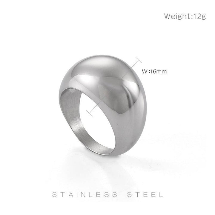 Kalen Stainless Steel Hollow Chunky Geometry Ring for Women - kalen