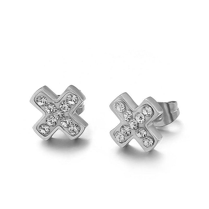 Kalen Stainless Steel Cute Butterfly Zircon Stud Earrings for Women - kalen