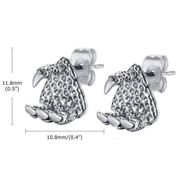 Kalen Punk Casting Claw Stud Earrings for Men Women - kalen