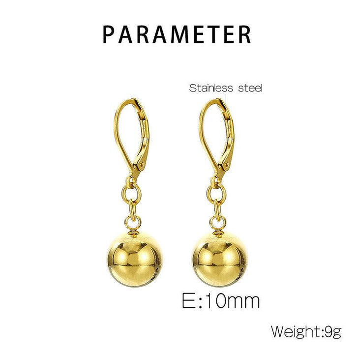 Kalen Stainless Steel Ball Wholesale Hoop Drop Earrings for Women - kalen