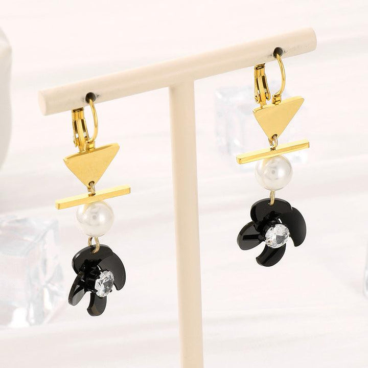 Kalen Stainless Steel Geometry Drop Earrings for Women - kalen