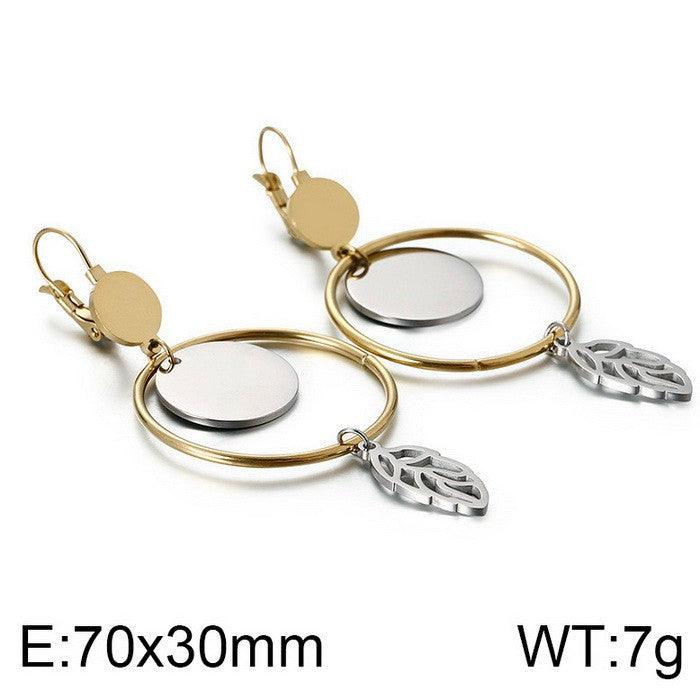 Kalen Stainless Steel Geometry Drop Earrings for Women - kalen