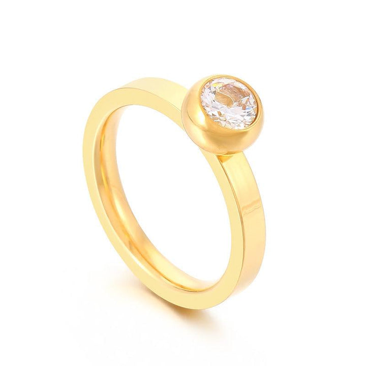 KALEN Wholesale Stainless Steel Zircon Rings For Women - kalen