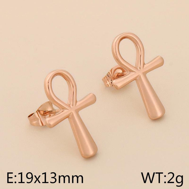 Kalen Stainless Steel Cross Stud Earrings for Women Factory Direct Price - kalen