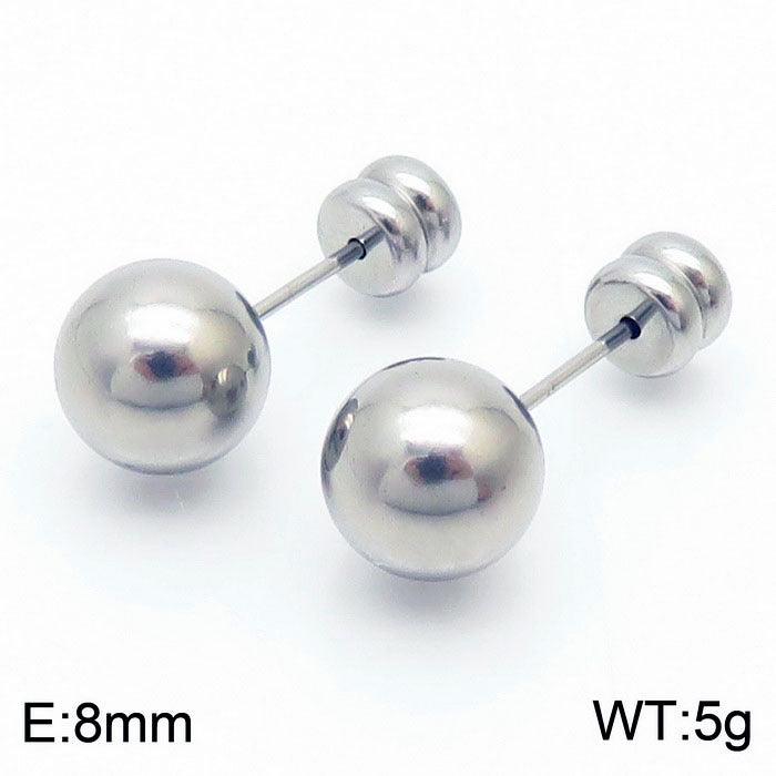 Kalen 4/6/8/10mm Stainless Steel Ball Stud Earrings - kalen