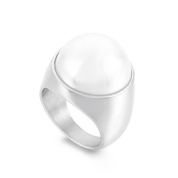 KALEN Wholesale Stainless Steel Pearl Rings For Women - kalen