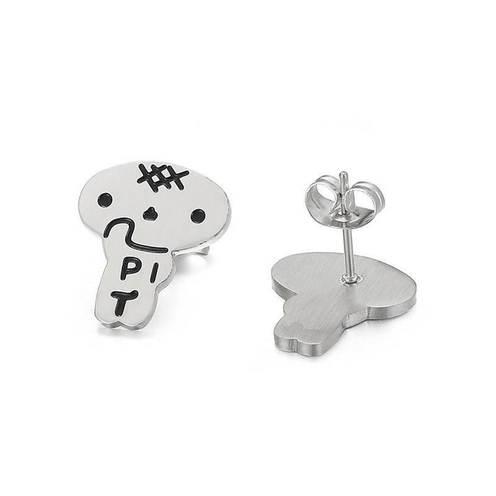 Kalen Stainless Steel Cute Cartoon Enamel Stud Earrings for Women - kalen