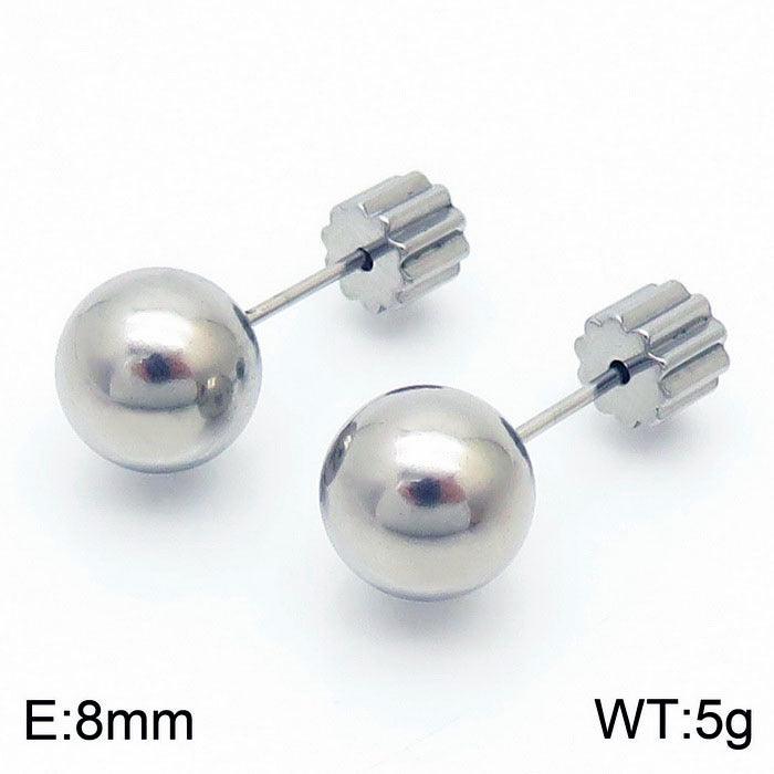 Kalen 4/6/8/10mm Stainless Steel Ball Stud Earrings - kalen