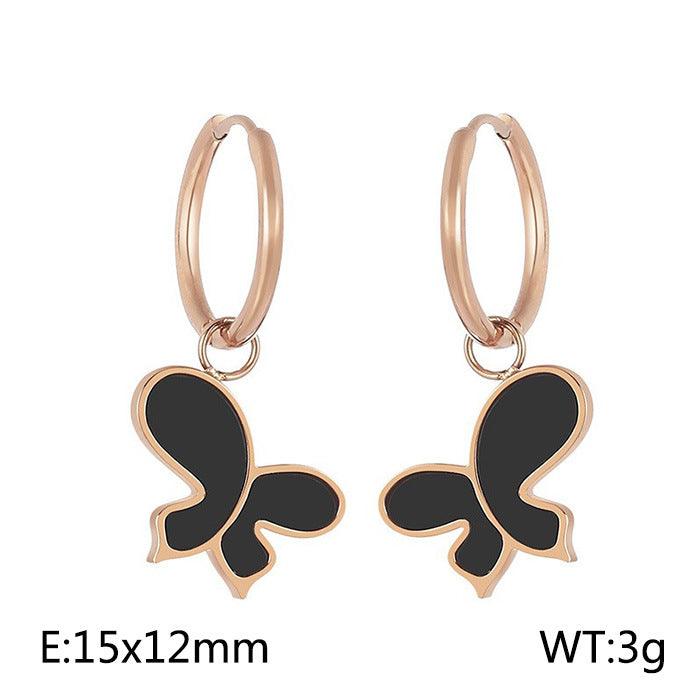 Kalen Ehell Butterfly Drop Huggie Hoop Earrings for Women - kalen