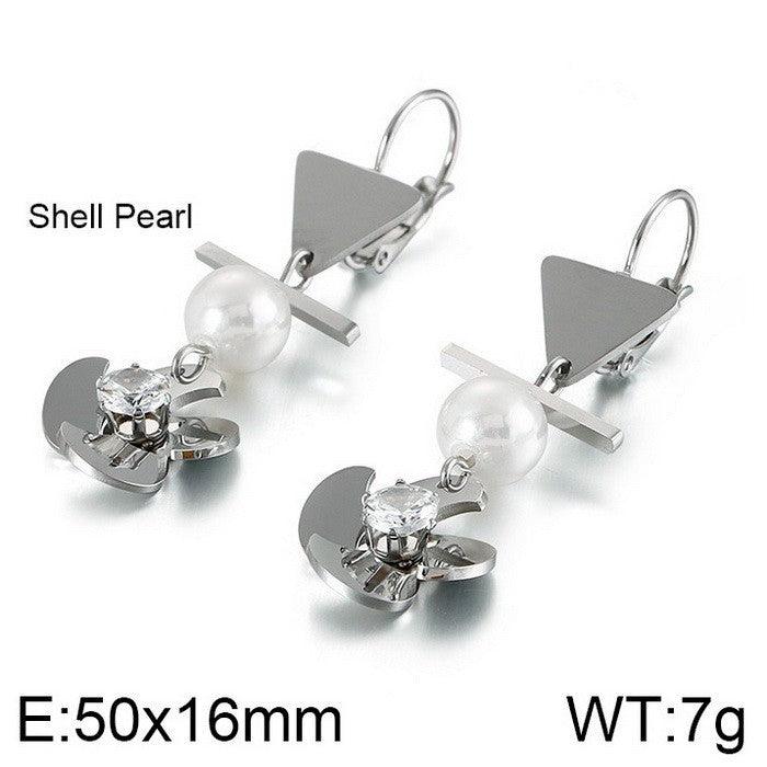 Kalen Stainless Steel Geometry Drop Earrings for Women - kalen