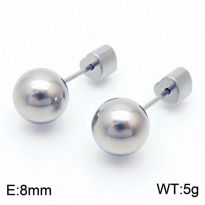 Kalen 4/6/8/10mm Stainless Steel Ball Stud Earrings - kalen