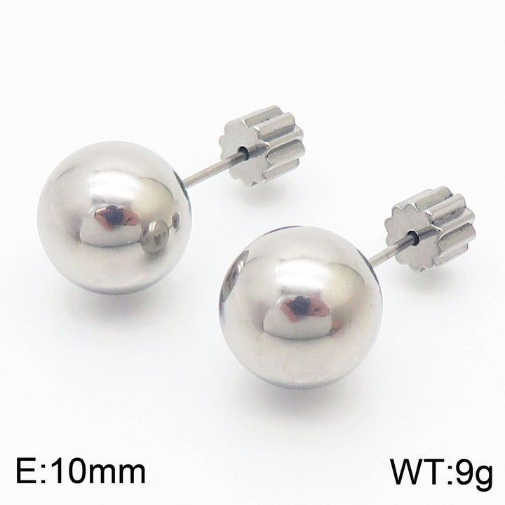 Kalen 4/6/8/10mm Stainless Steel Ball Stud Earrings - kalen