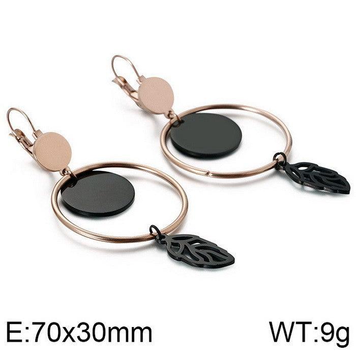 Kalen Stainless Steel Geometry Drop Earrings for Women - kalen